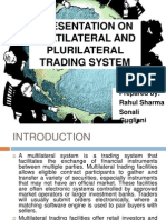 Presentation On Multilateral and Plurilateral Trading System