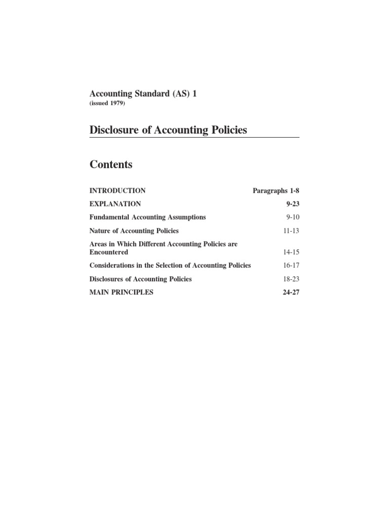 Accounting Policies Disclosure Standards | PDF | Financial Statement ...