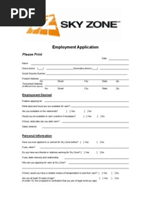 Employment Application