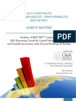 2012 CORPORATE
ESG / SUSTAINABILITY / RESPONSIBILITY
REPORTING