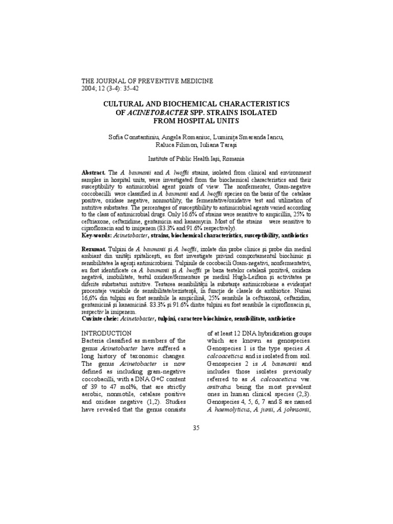 Acinetobacter SP | PDF