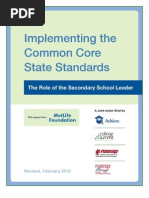 Download Implementing the Common Core State Standards The Role of the Secondary School Leader Action Brief by Achieve Inc SN117272446 doc pdf