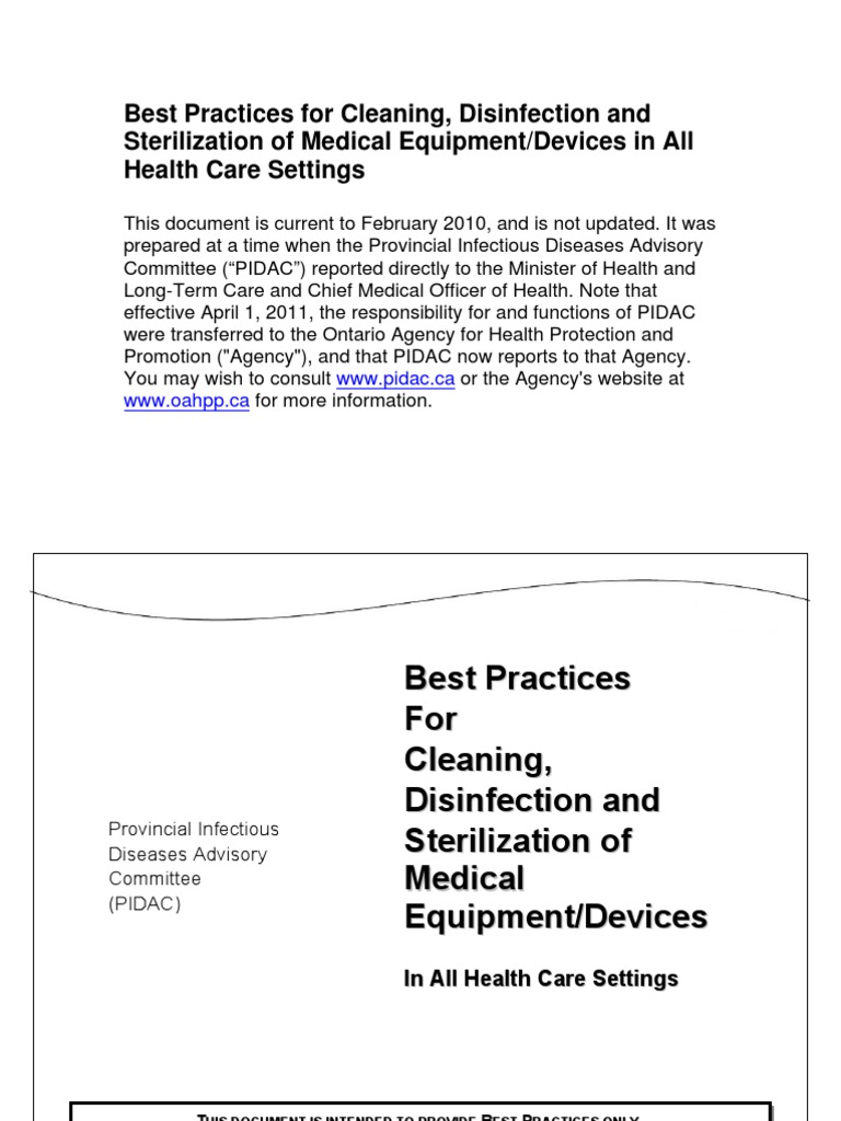 201002 BP Cleaning Disinfection Sterilization PDF Infection