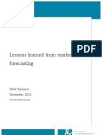 Lessons learned from market forecasting