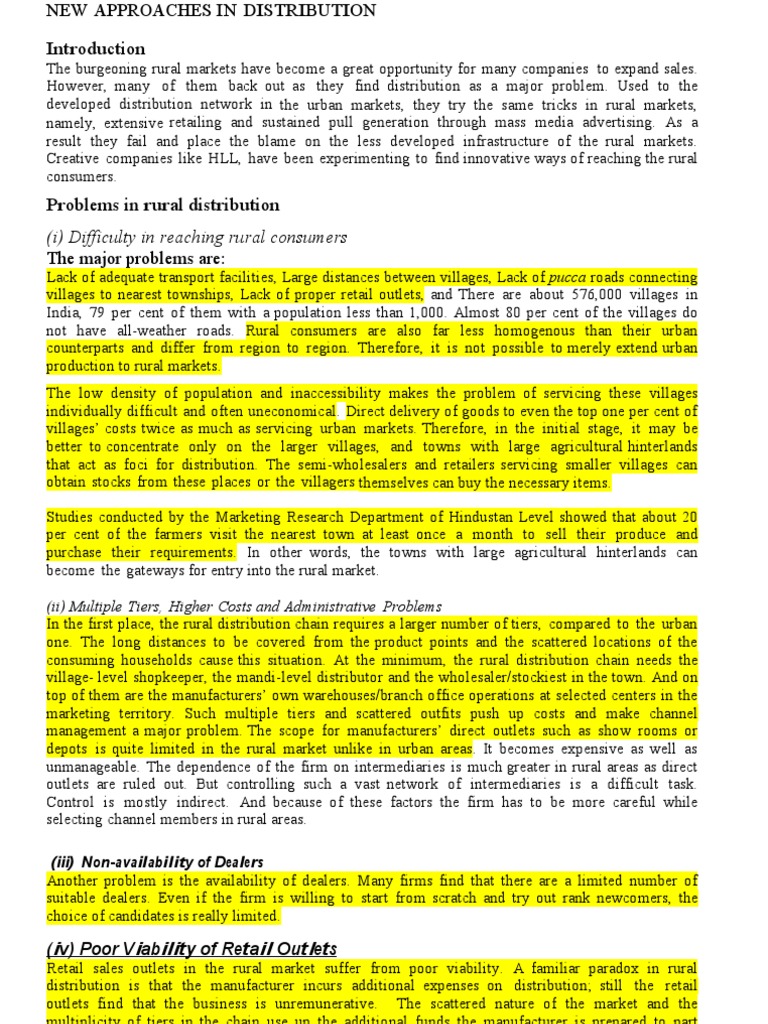 New Approaches in Distribution PDF Retail Distribution (Business)