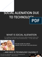 Social Alienation Due To Technology