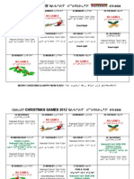 Christmas Games Schedule 2012