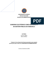 Cumana y Marval - Gobierno electronico como herramienta de gestion publica en Venezuela