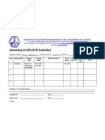 Form SummaryOfCPE, CPDActivities