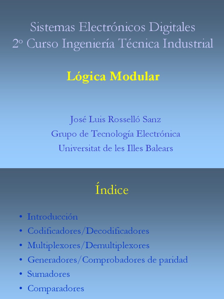Logic A Modular | PDF | Electrónica digital | Ingeniería Informática