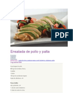 Ensalada de Pollo y Palta