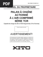 TCR Instructions d'utilisation et de sécurité