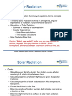 Solar Radiation Calculation