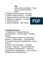 Dental Materials & Prosthodontics References
