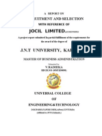 Jocil Limited.: Recruitment and Selection
