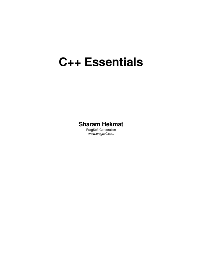 CPP Essentials | PDF | Class (Computer Programming) | Integer (Computer ...