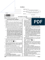 Paper-I: Test Booklet Code