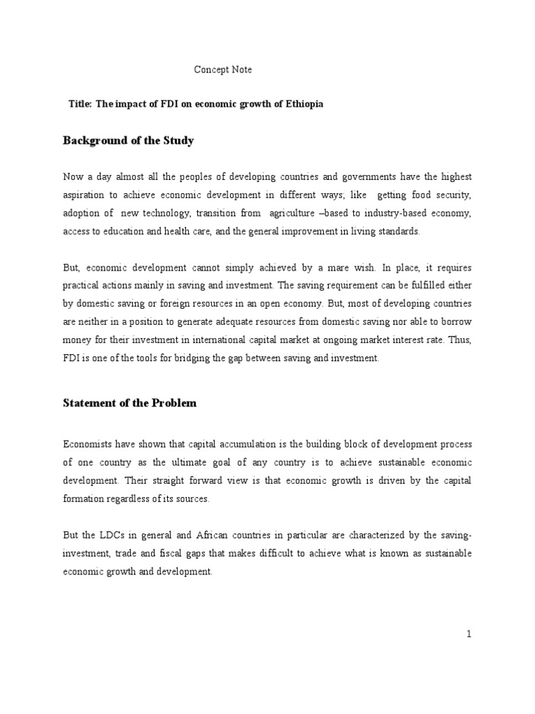 Amenisis Foreign Direct Investment Economic Growth - 