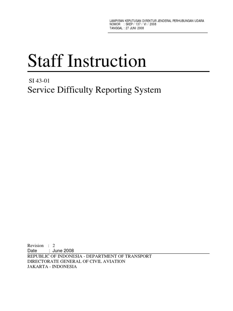 Service Difficulty Reporting Guidelines | PDF | Federal Aviation ...