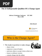 Qualities of a Change Agent