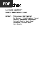 Parts Reference List MODEL: DCP4020C / MFC4820C: Facsimile Equipment