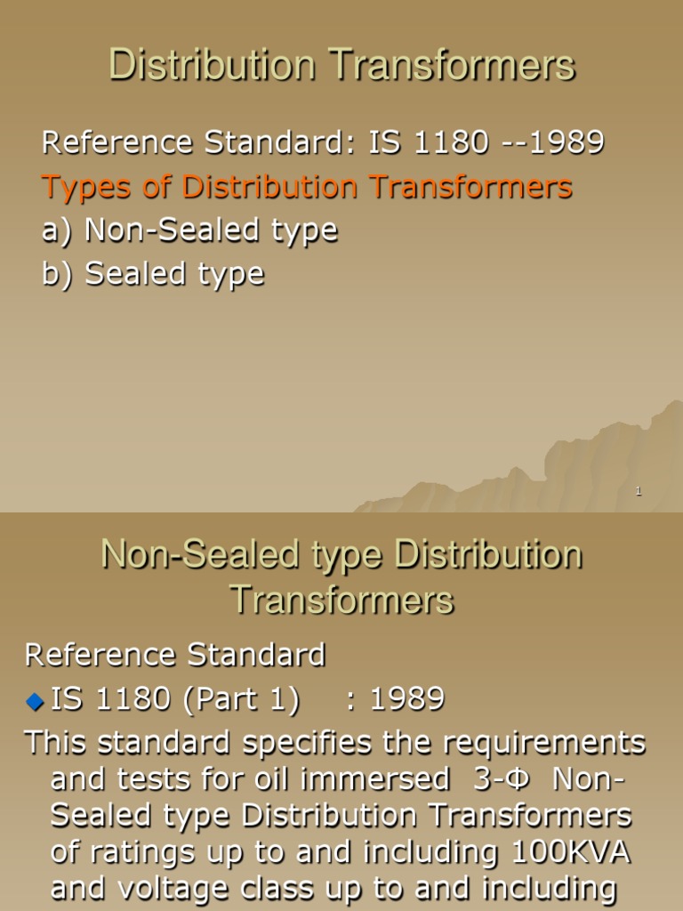 Distribution & Power Transformer | PDF