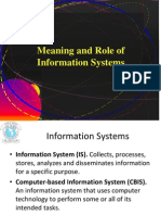 Meaning and Role of Information Systems