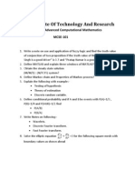 Astral Institute of Technology and Research: Subject-Advanced Computational Mathematics MCSE-101