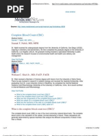 Download Complete Blood Count CBC Test Values And Interpretation Information on MedicineNet by Babak Barghy SN117400963 doc pdf