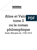 Marquis de Sade -Aline Et Valcour Tome 2. Le Roman Philosophique