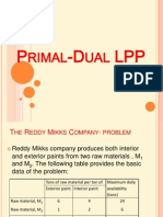 Primal Dual LPP