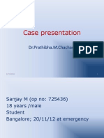 Case Presentation: DR - Prathibha.M.Chachadi