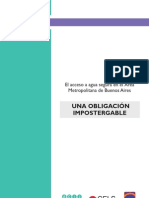 El Acceso A Agua Segura en El Área Metropolitana de Buenos Aires: Una Obligación Impostergable