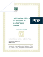 La Vivienda en México y La Población en Condiciones de Pobreza