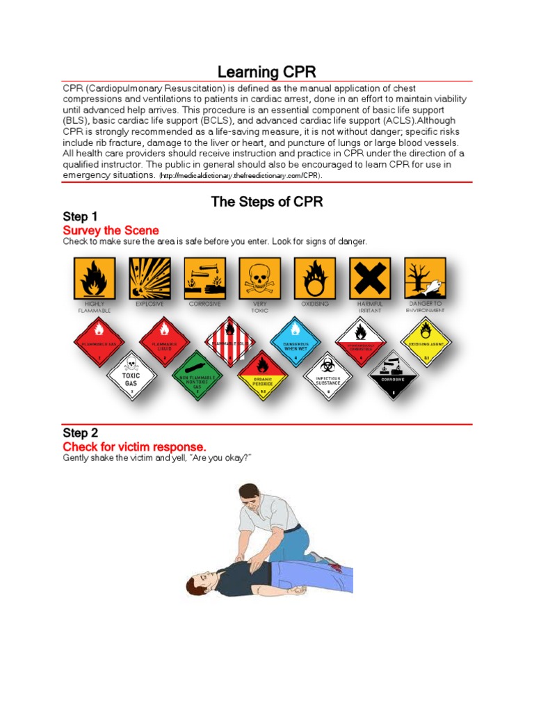 Essential CPR Steps for Emergencies | PDF