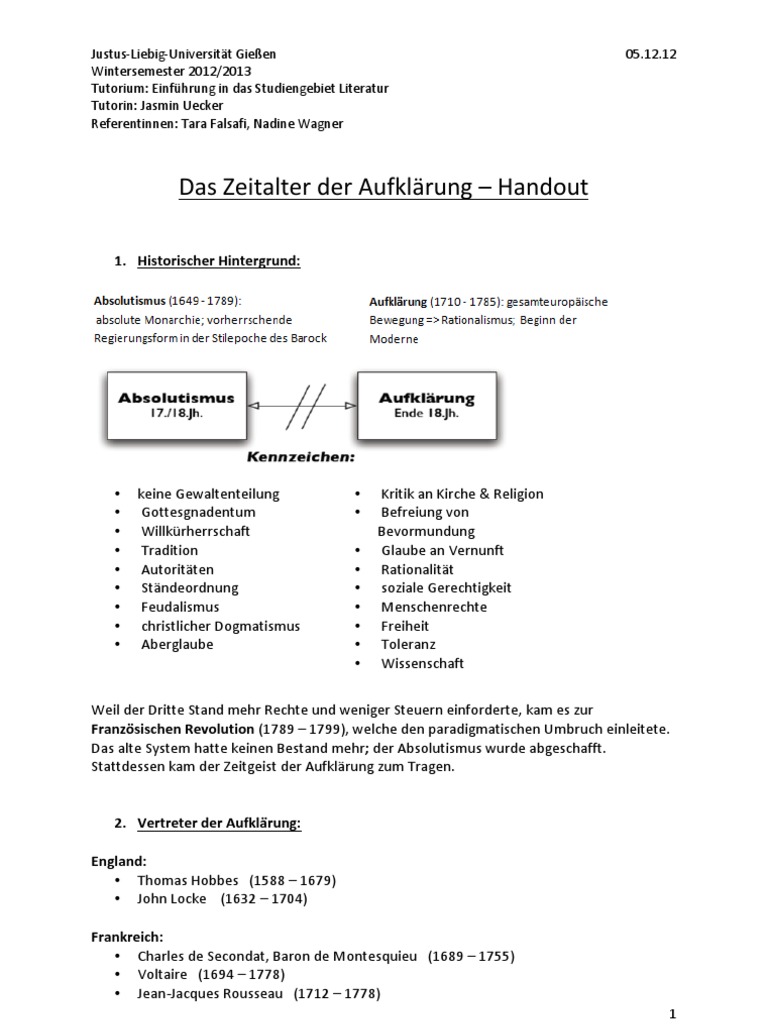 Aufklarung Ppt Herunterladen