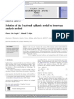 Solution of the Fractional Epidemic Model by Homotopy Analysis Method