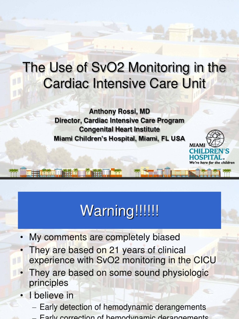 SVO2 Monitoring After Congenital Heart Surgery | PDF | Intensive Care ...