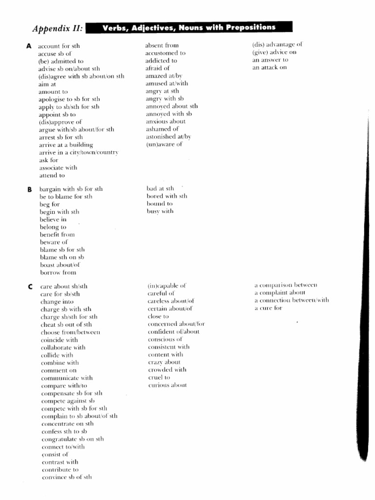 Prepositions and Verb Phrases Guide | PDF | Scientific Classification ...