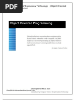 Object Oriented Programming