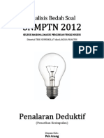 Analisis Bedah Soal SNMPTN 2012 Kemampuan Penalaran Deduktif (Penarikan Kesimpulan)