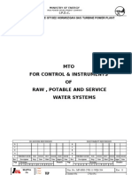 MTO For Control & Instruments OF Raw, Potable and Service Water Systems