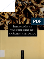 Iniciación Al Vocabulario Del Análisis Histórico