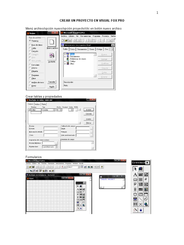 Crear Proyecto en Visual FoxPro | PDF | Point and Click | Ventana ...