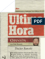 Miquel Barcelo, Doctor H.C. de La UPF