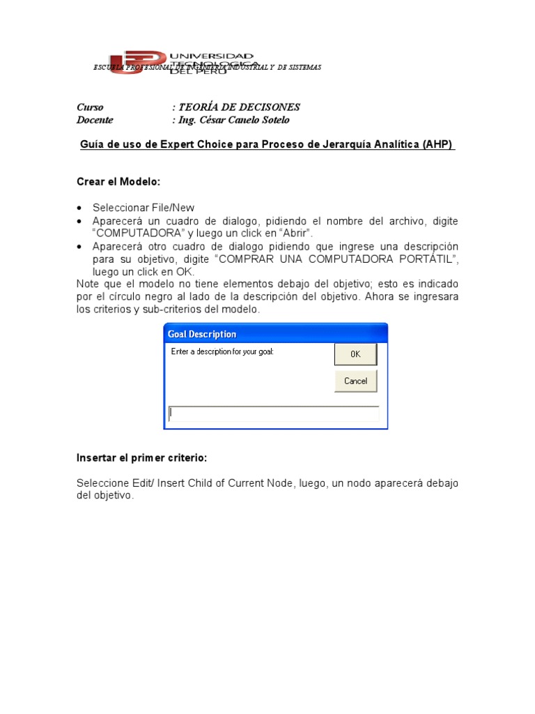 Uso de Expert Choice en AHP | PDF | Ventana (informática) | Probabilidad