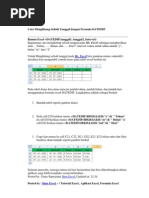 Download Cara Menghitung Selisih Tanggal Dengan Formula DATEDIF by budiyonoslamet SN117460054 doc pdf