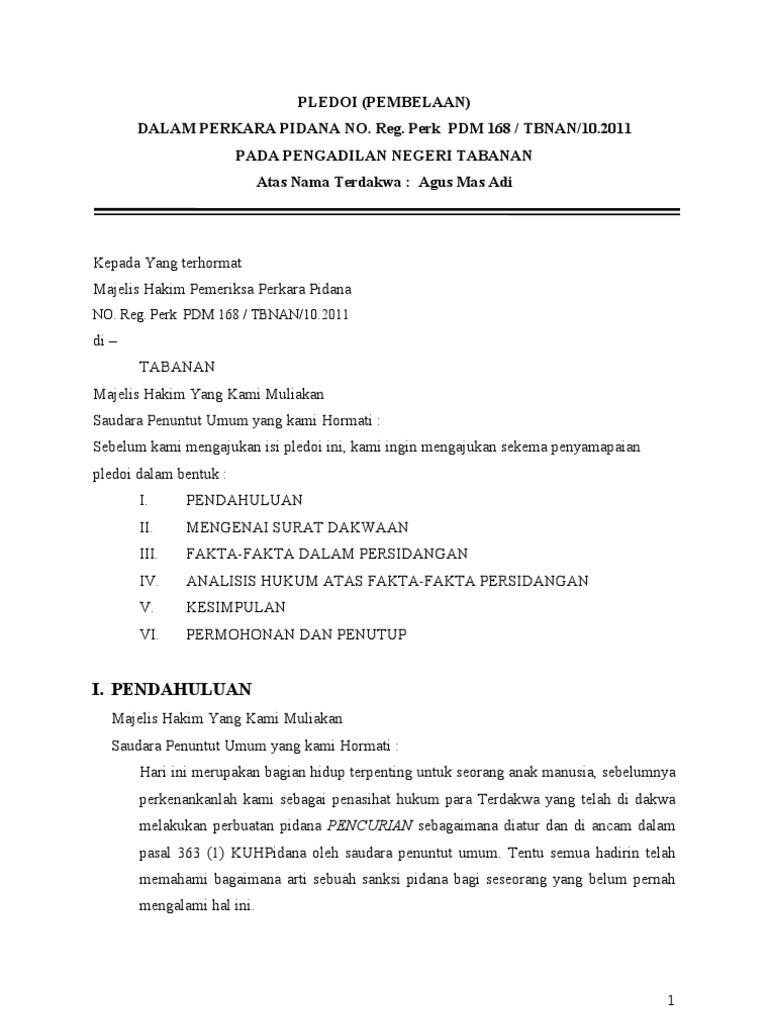 Surat Dakwaan Dalam Hukum Acara Pidana