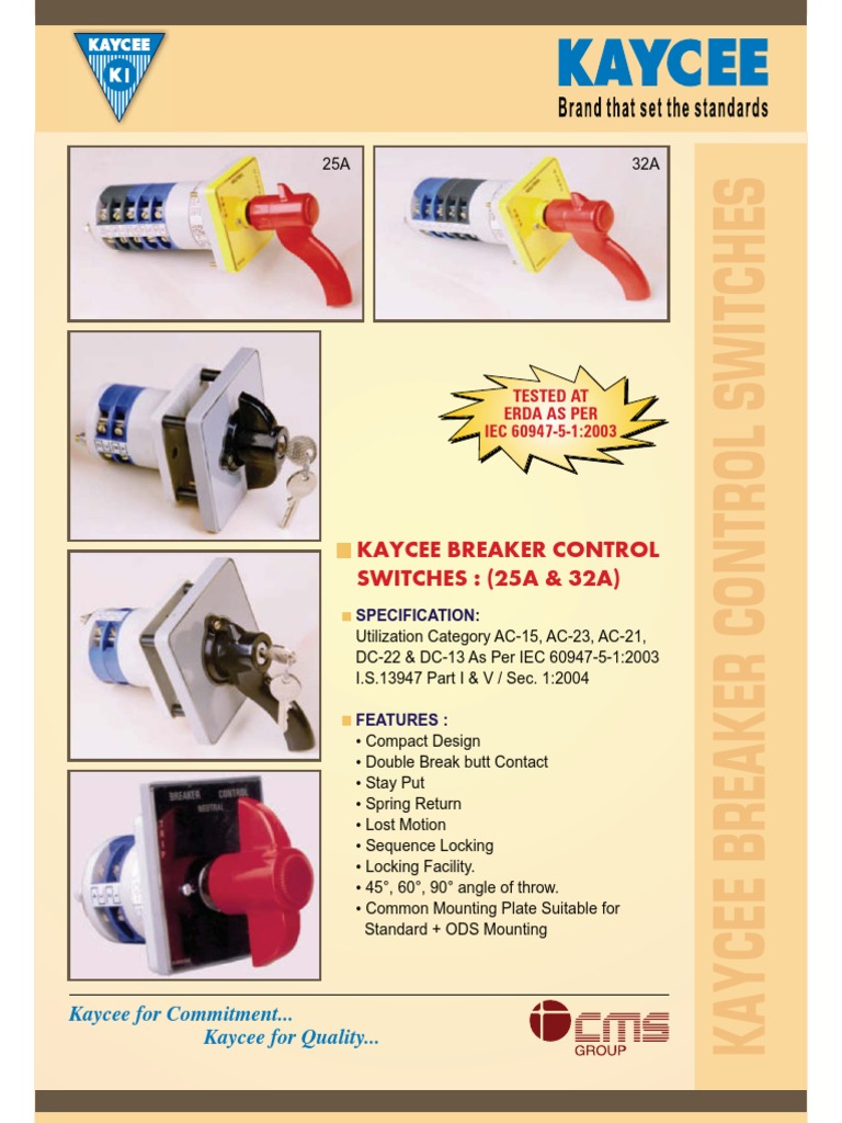 Breaker Control Switch PDF Entertainment (General)