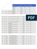 School Class Code Course NO. Description Units Time/Days Room Slots Remarks